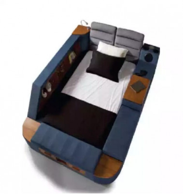 Multifunction Bed Double Beds Modern Bed Frame Beds 200x200cm Hotel New