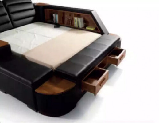 Multifunctional Bed Double Beds Modern Bed Frame Beds 180x200cm Hotel New