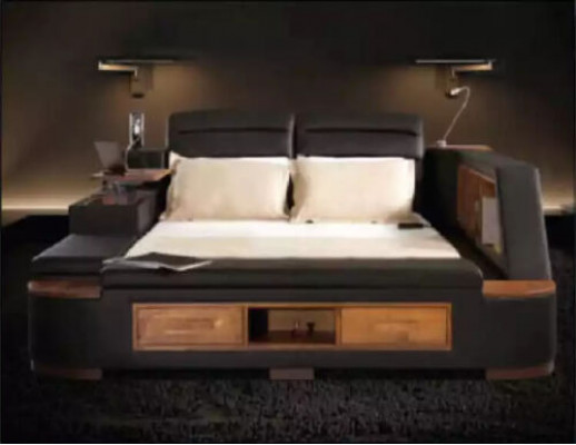 Multifunctional Bed Double Beds Modern Bed Frame Beds 180x200cm Hotel New