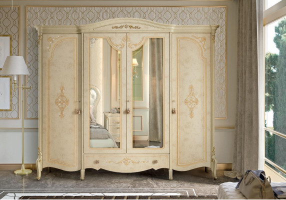 Wardrobe Closet Baroque Style Furniture Classic Bedroom Closets Wood
