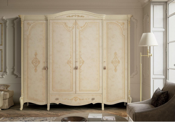 Wardrobe Closet Baroque Style Wood Furniture Classic Bedroom Wardrobes