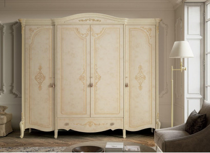 Wardrobe Closet Baroque Style Wood Furniture Classic Bedroom Wardrobes