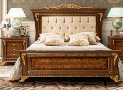 Bed Design 2x Nightstands 3-Piece Bedroom Set Furniture Classic Beds