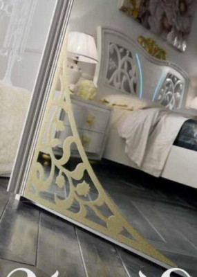 Wardrobe Bedroom Wood Cabinet Style Wood Cabinets Modern Mirror XXL