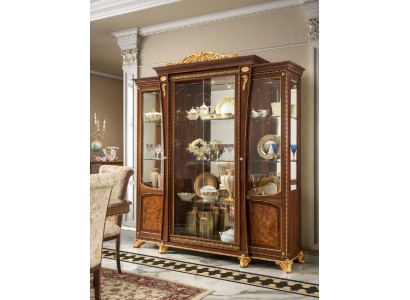Glass Cabinet Wood Genuine Wood Sideboard Display Cabinet Living Room Furniture Italy