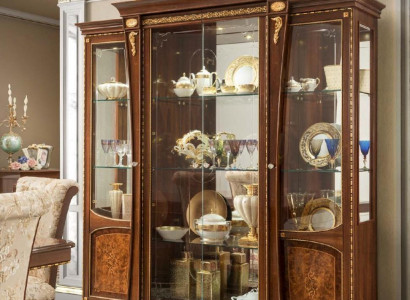 Glass Cabinet Wood Genuine Wood Sideboard Display Cabinet Living Room Furniture Italy