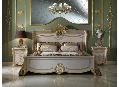 Bedroom furniture set - bed with two nightstands in a modern design