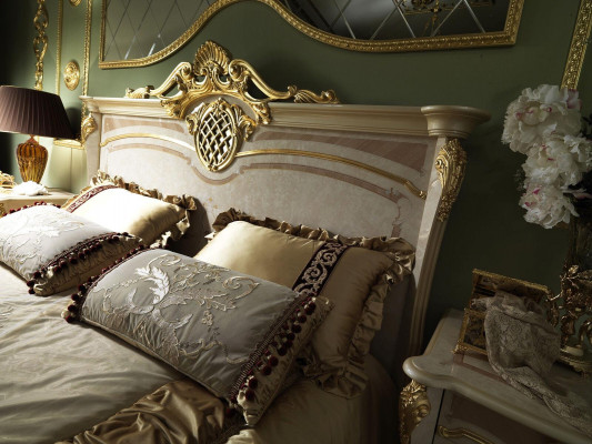 Bedroom furniture set - bed with two nightstands in a modern design