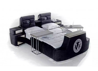 Modern double bed blue luxury double bed modern design bed frame new