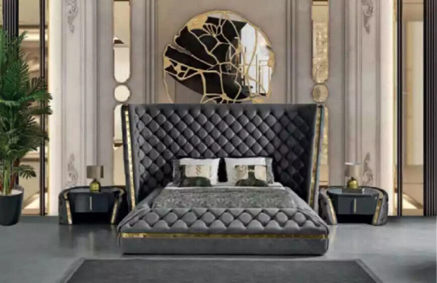 Luxury bedroom bed upholstery design luxury double hotel beds Chesterfield