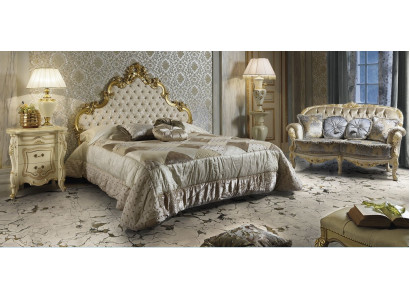 Bed with 2x Nightstand 3-piece Bedroom Set Designer Hotel Bedding Set New