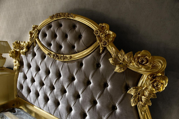 Chesterfield Classic Bed Luxury Furniture Baroque Hotel Leather Bedroom Beds