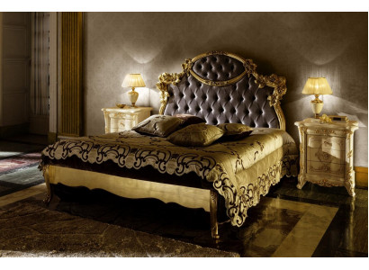Chesterfield Classic Bed Luxury Furniture Baroque Hotel Leather Bedroom Beds