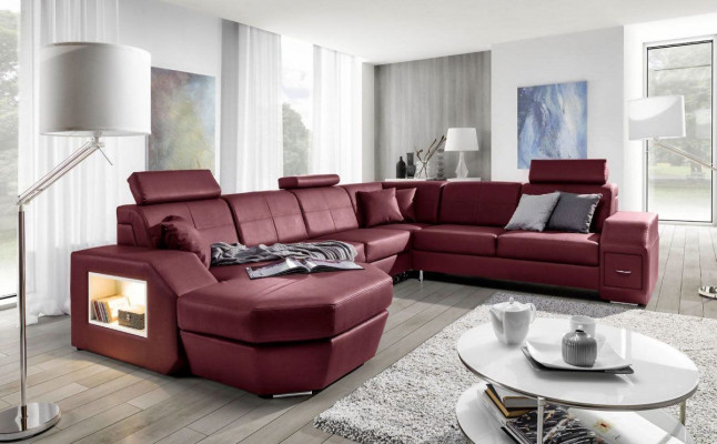 Noble design upholstered corner sofa suite living landscape sofas couches seat