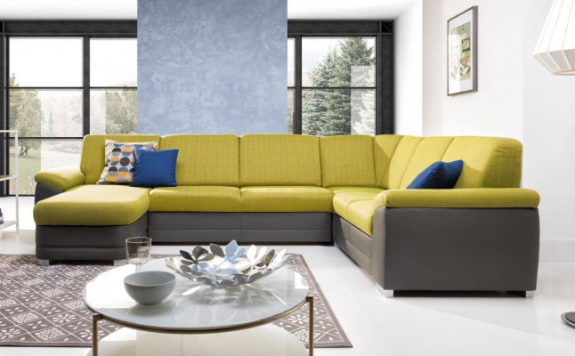 Corner sofa living area sofa couch upholstery corner set U shape fabric sofas new