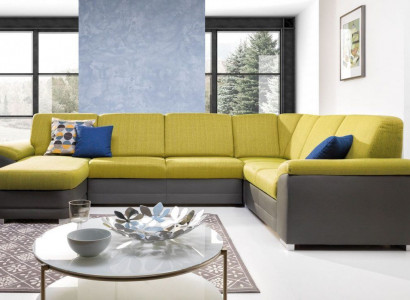Corner sofa living area sofa couch upholstery corner set U shape fabric sofas new
