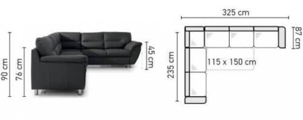 Living landscape sofa bed U-shaped fabric textile sofa couch upholstered corner