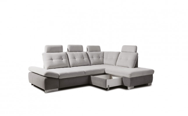 Textile corner sofa couch upholstered corner set fabric sleeping living landscape new