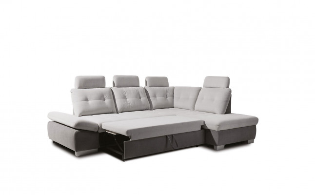 Textile corner sofa couch upholstered corner set fabric sleeping living landscape new