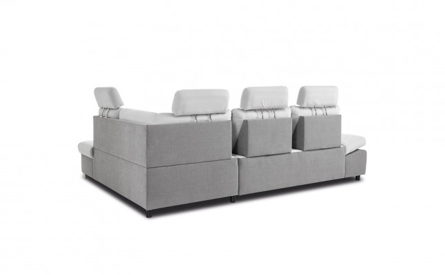 Textile corner sofa couch upholstered corner set fabric sleeping living landscape new