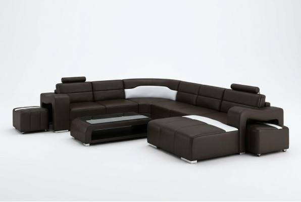 Leather sofa couch living landscape corner sofa corner set design modern sofa