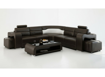 Leather Sofa Couch Living Landscape Corner Sofa Corner Suite Design Modern Sofa F3008B