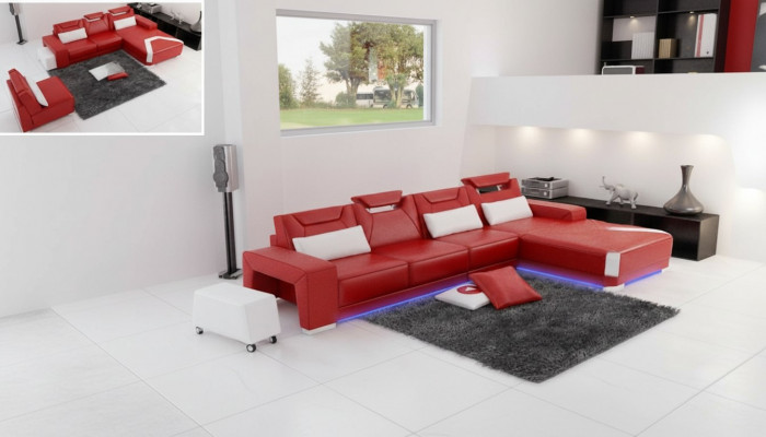 Leather sofa couch living area corner sofa corner set design modern sofa F3011C