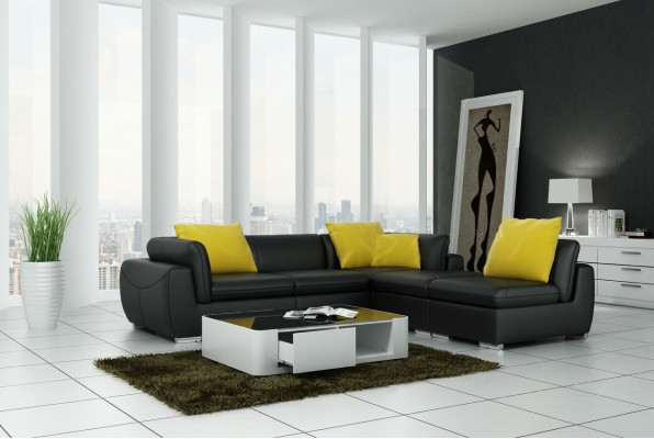 Leather sofa couch living area corner sofa corner set design modern sofa F3014 new