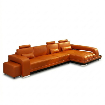 Leather Sofa Couch Living Area Sectional Sofa Corner Set Design Modern Sofa F3017C