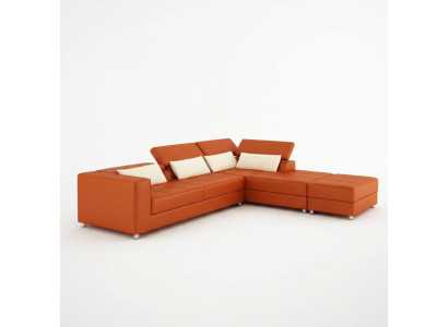 Leather sofa couch, living landscape sectional, corner sofa, corner suite, design modern sofa F3018