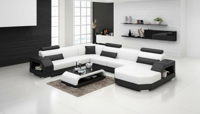 Leather sofa couch living landscape corner sofa corner suite design modern sofa G8001