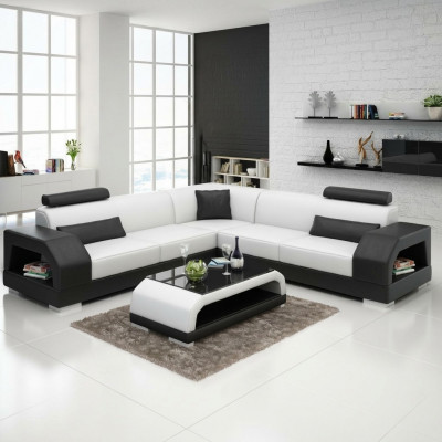 Leather sofa couch living landscape corner sofa corner ensemble design modern sofa G8001B