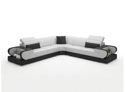 Leather Sofa Couch Living Landscape Corner Sofa Corner Suite Design Modern Sofa G8002B