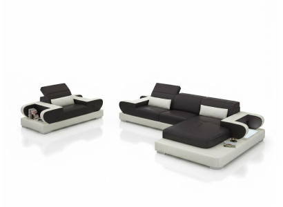 Design XXL Big Sofa Corner Sofa Leather Sofa Couch Armchair Upholstered Living Landscape G8002E
