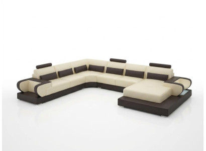 Leather sofa couch living landscape corner sofa corner set design modern sofa G8003