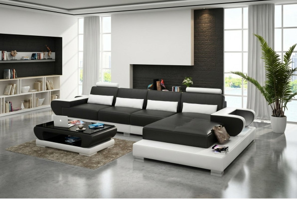 Leather sofa couch living area corner sofa corner suite design modern sofa G8003C