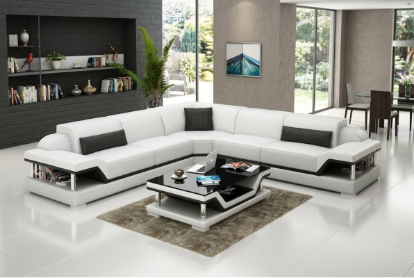 Leather sofa couch living landscape corner sofa corner ensemble design modern sofa G8004B