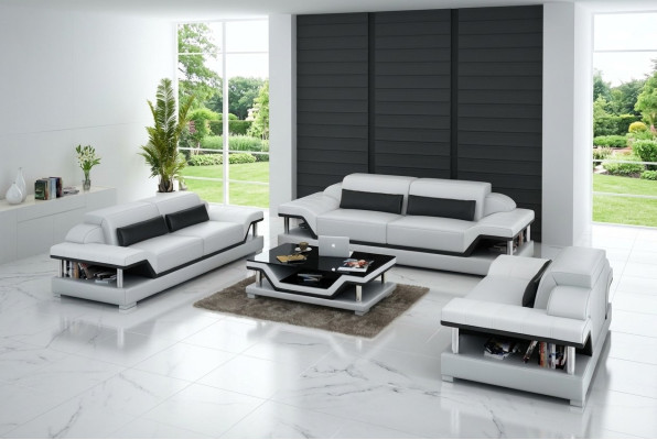 Leather sofa couch living area 3+2+1 seater set design sofa sofa suite