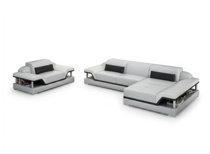 Design leather sofa couch upholstery corner living room set sofas new G8004F