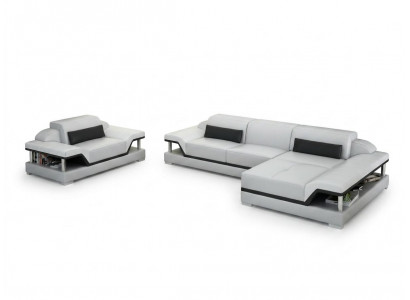 Design leather sofa couch upholstery corner living room set sofas new G8004F