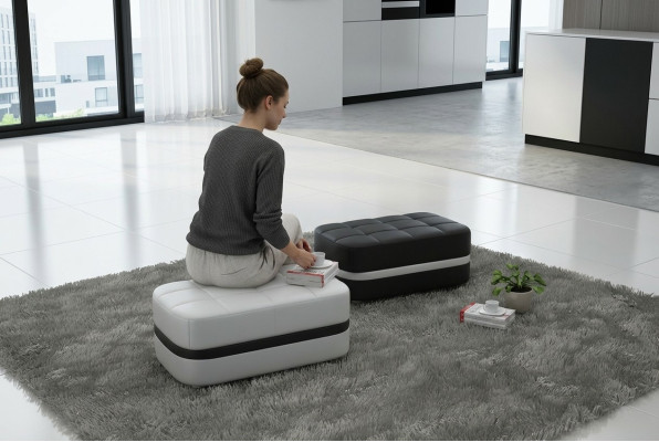 Design upholstered stool footstool ottoman seat padded pouffe