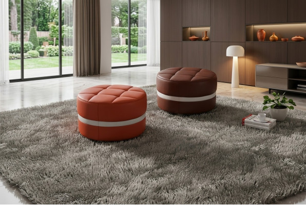 Designer upholstered stool footstool ottoman seat padded pufa FT003