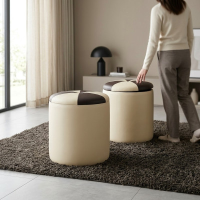 Design upholstered stool footrest ottoman seat chaise padded Pufa FT009
