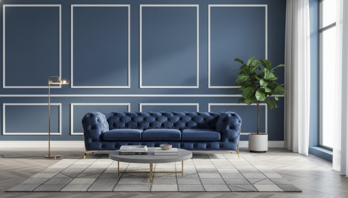 Chesterfield Seat Fabric Upholstery 2-Seater Living Room Couch Sofa Upholstery Set