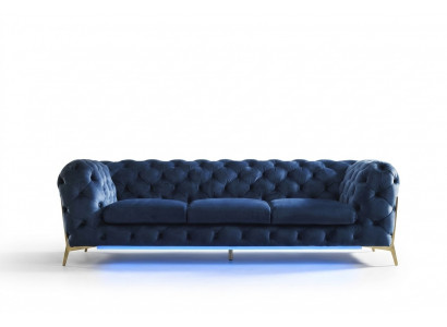 Chesterfield Seat Fabric Upholstery 2-Seater Living Room Couch Sofa Upholstery Set