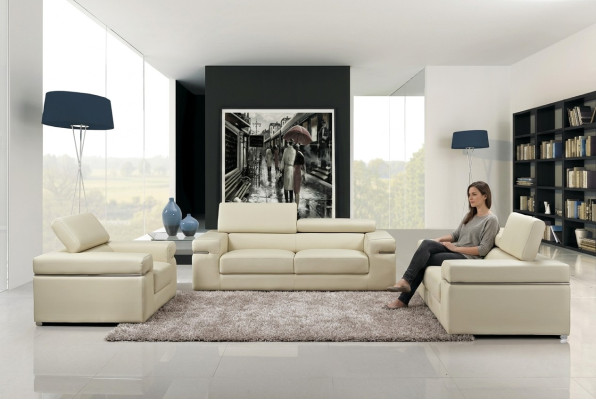 Sofa Couch Upholstery 3-Seater Leather Sofas Couches Seating Sets Design