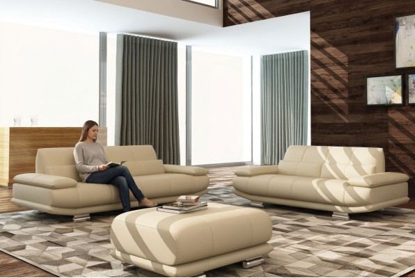Sofa Couch Upholstery 3-Seater Leather Sofas Sets Couches Seating Design