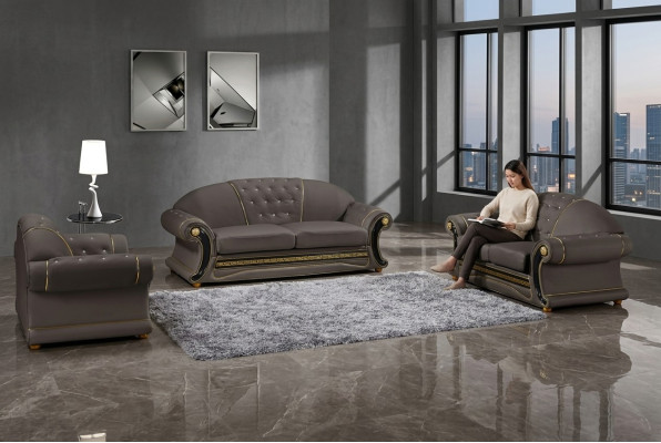 Classic designer 3-seater Chesterfield leather couch upholstery seat without 2+1 new