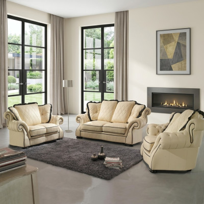 Classic leather sofa couch set sofas couches suites upholstery 3+2