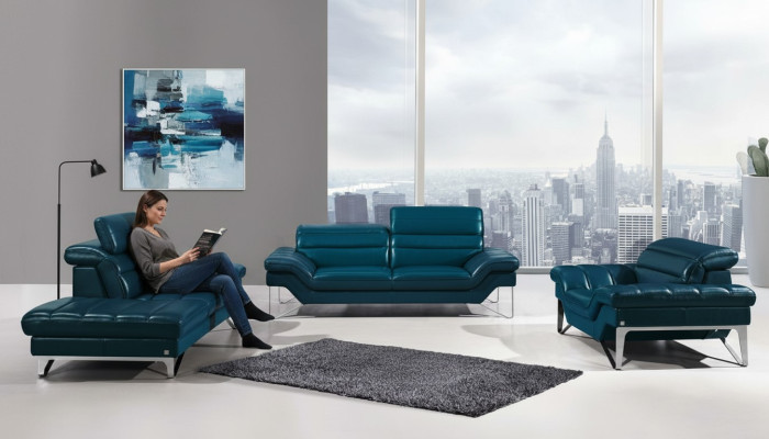 Leather sofa set 3+2 (without armchair) couch seating upholstery set 994